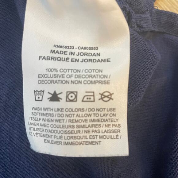 Nike Men’s Colorblock T-Shirt Blue Navy Gray Medium CJ4296-410 Crewneck Cotton - Picture 5 of 9